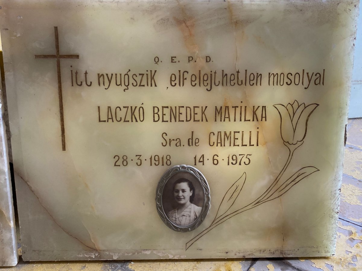 „Nyomra” vezető sírkő Tucumanban •  Fotó: Forrás: Laczkó-Benedek család/Zsonda Márk