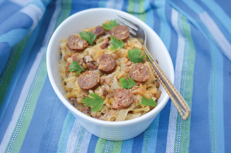 Bajor lencsés káposzta