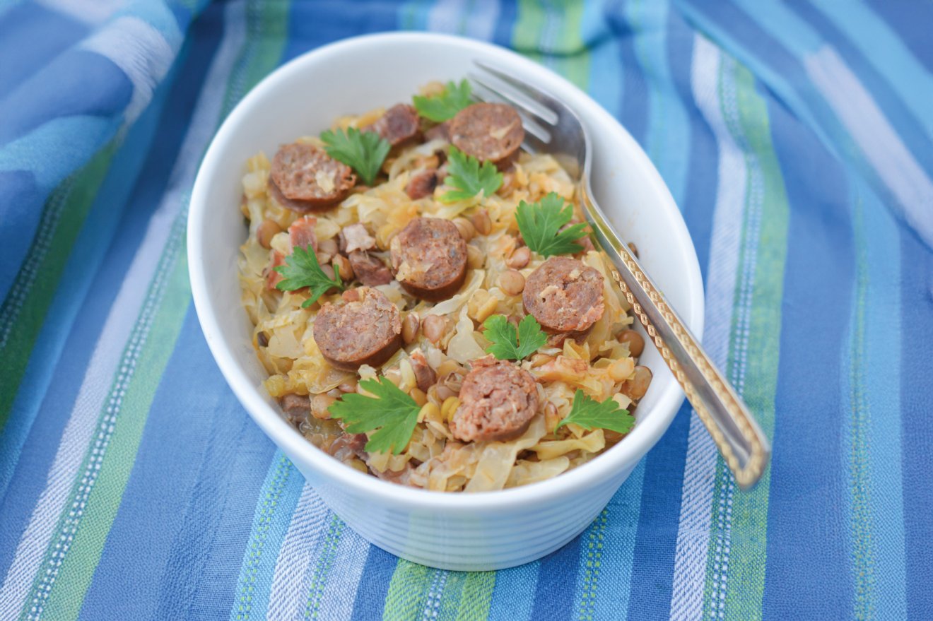 bajor, lencse, recept, étel