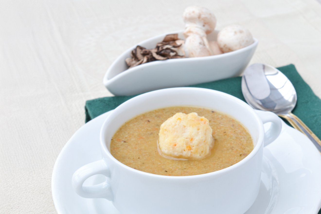gombaleves, sajtgombóc, recept