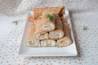 Ordás-kapros palacsinta teljes kiőrlésű lisztből