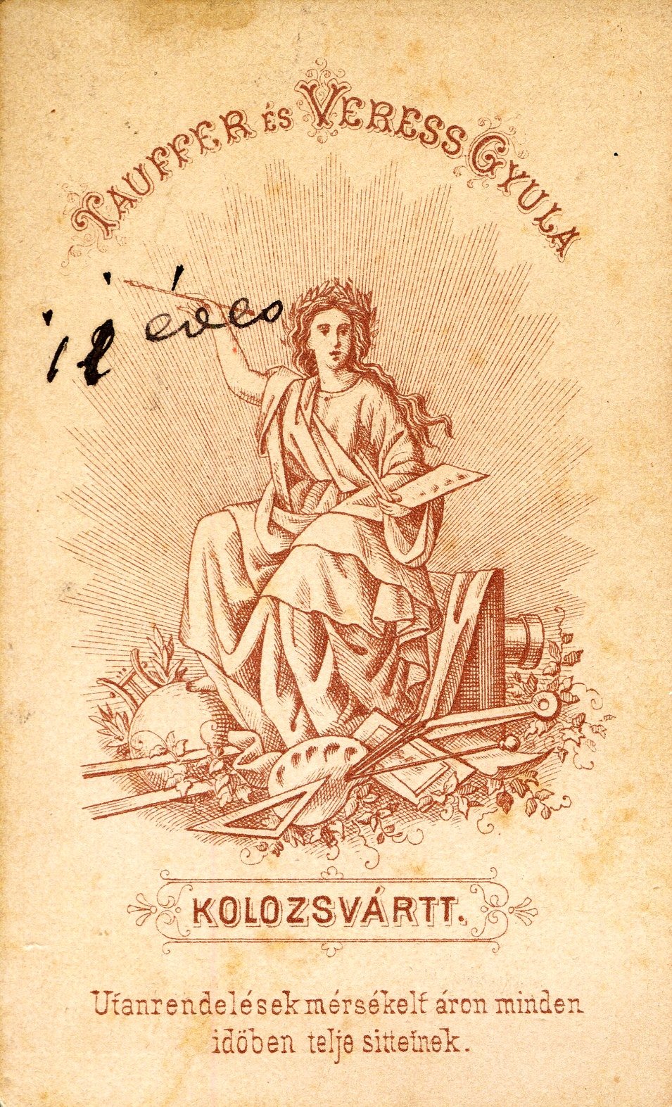 Tauffer és Veress Gyula fényképészek műhelye már 1870-ben a nagyközönség rendelkezésére állott Kolozsváron •  Fotó: Fortepan