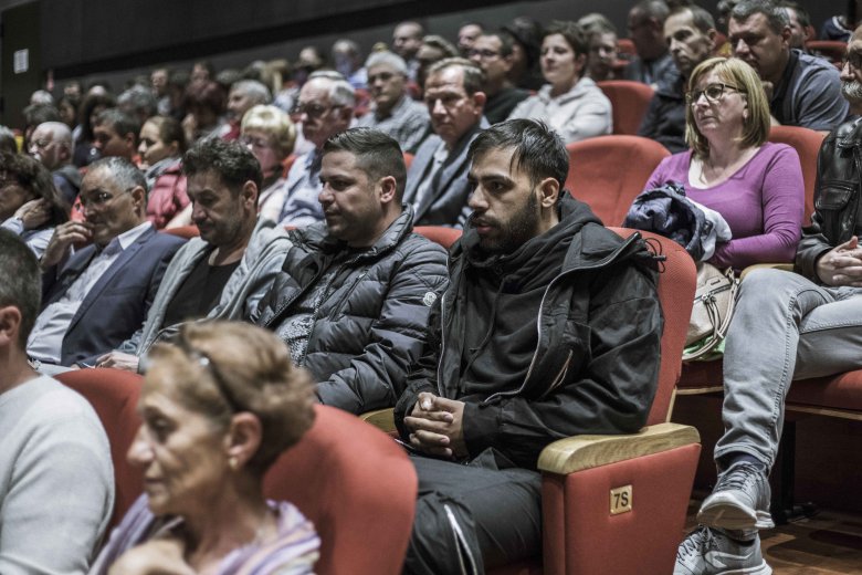 A film rendezője és két színésze is a csíkszeredai közönséggel tekintette meg a filmet •  Fotó: Kelemen Kinga/Filmszereda