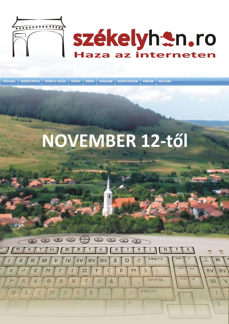 Plakátként és újságban megjelenő makettként is használva volt ez a grafika •  Fotó: Székelyhon