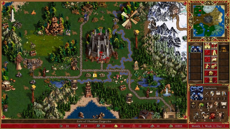 A pályán minden a hősünk és a seregünk fejlődését szolgálja •  Fotó: Képernyőfotó/Heroes of Might and Magic III
