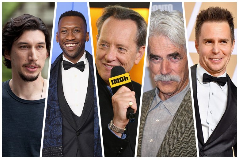Adam Driver, Mahershala Ali, Richard E. Grant, Sam Elliott és Sam Rockwell •  Fotó: Liget-montázs