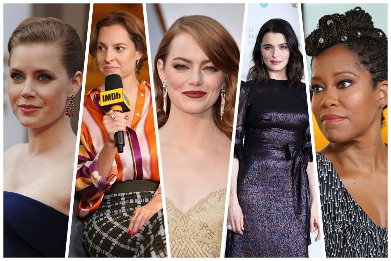 Amy Adams, 	
Marina de Tavira, 	
Emma Stone, Rachel Weisz és Regina King •  Fotó: Liget-montázs
