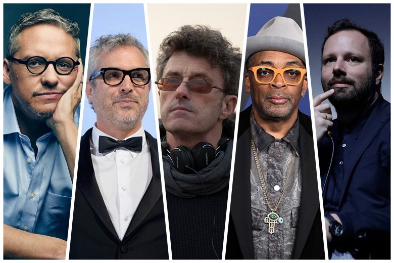 Adam McKay, Alfonsó Cuarón, 	
Pawel Pawlikowski, 	
Spike Lee és Yorgos Lanthimos •  Fotó: Liget-montázs