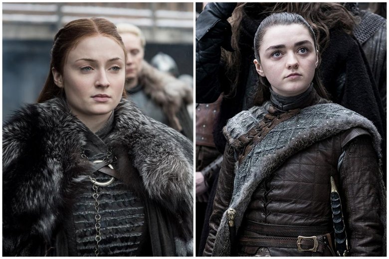 Sansa Stark és Arya Stark. Testvérek, akik összekülönböztek, de felülkerekedtek az ellentéteken •  Fotó: Liget-montázs/HBO