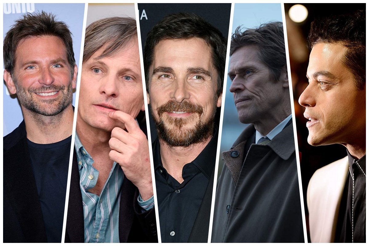 Bradley Cooper, Viggo Mortensen, Christian Bale, Willem Dafoe és Rami Malek •  Fotó: Liget-montázs