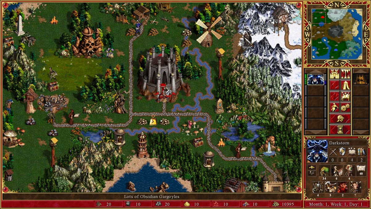A pályán minden a hősünk és a seregünk fejlődését szolgálja •  Fotó: Képernyőfotó/Heroes of Might and Magic III
