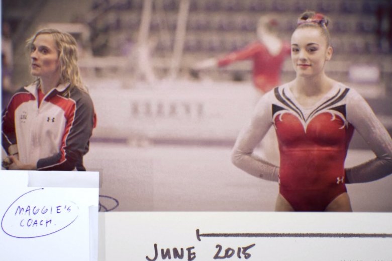 Maggie Nichols (jobbra) és egyik edzője •  Fotó: Netflix
