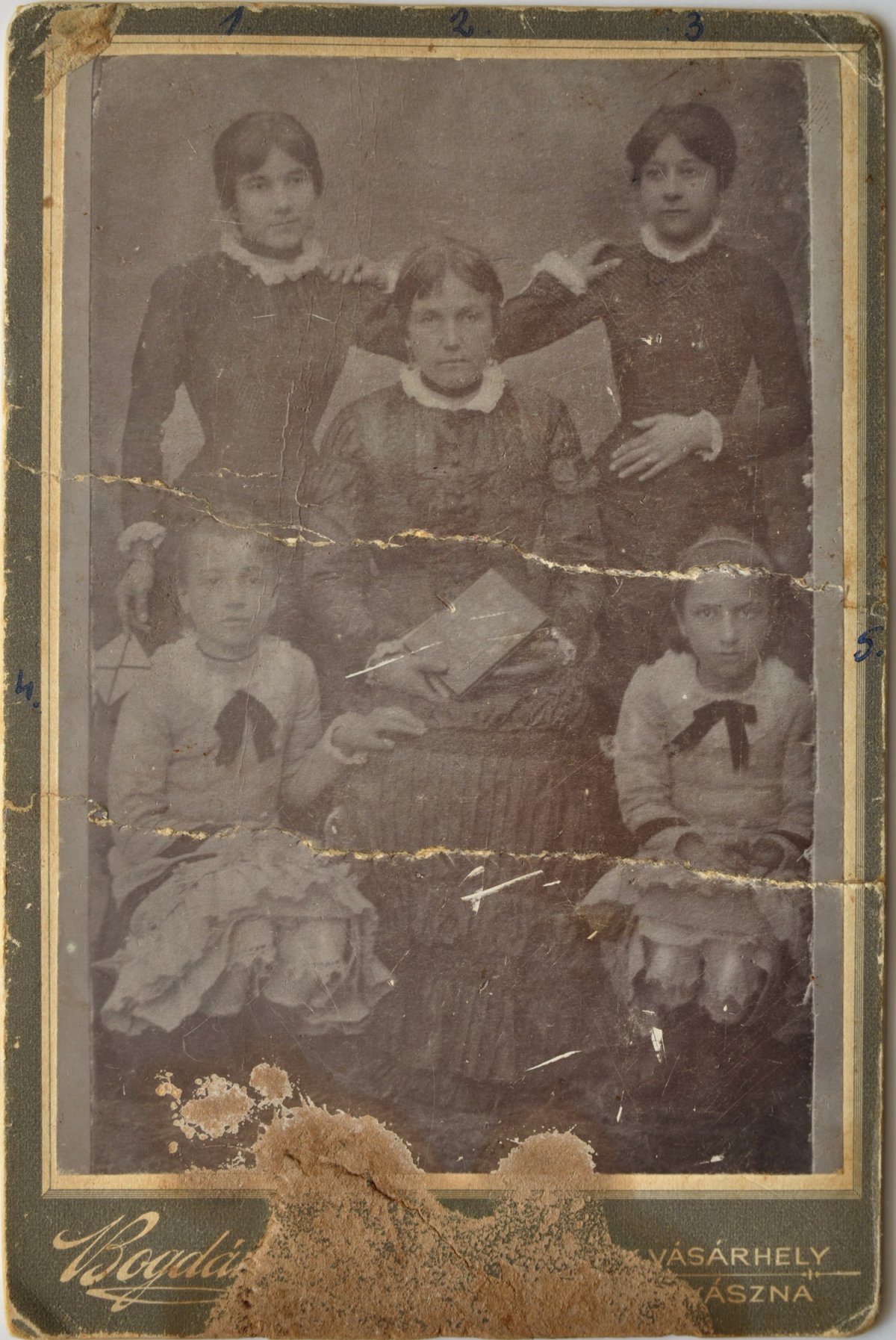 Az ükanya, Bogdán Istvánné Zakariás Anna és gyermekei, 1881 •  Fotó: Nagy Gyöngyvér személyes archívuma