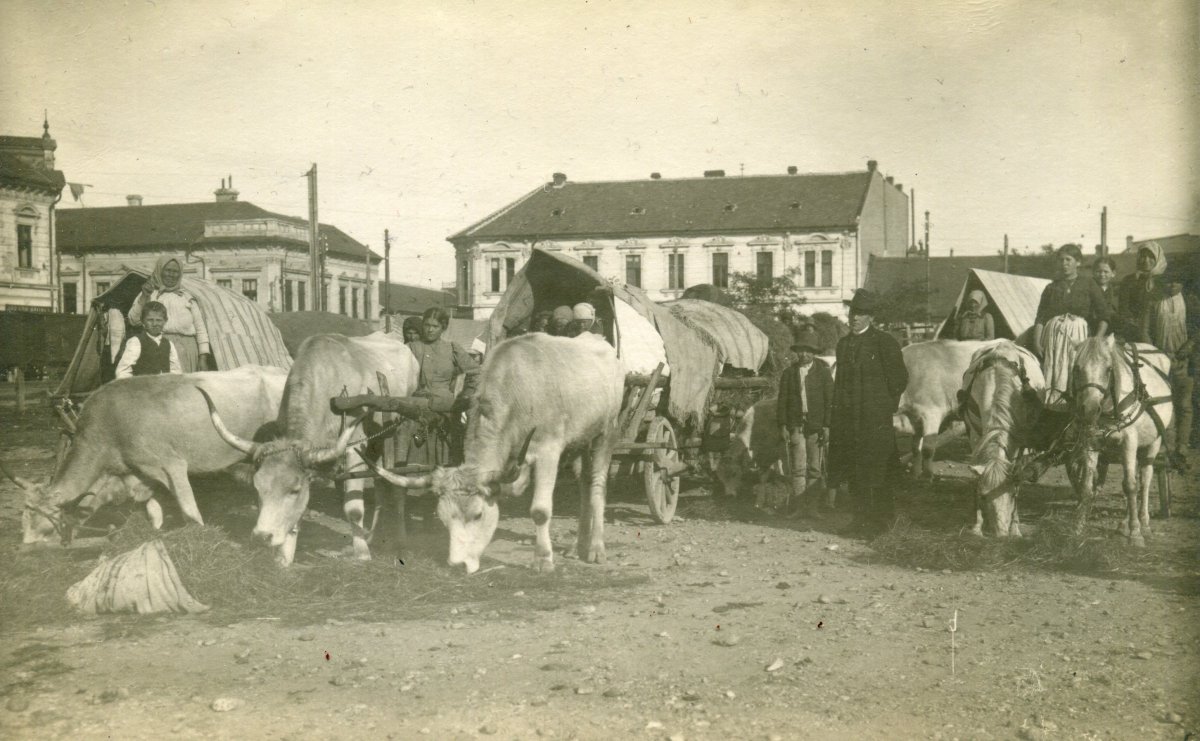 Székely menekültek Nagyváradon, német katonai felvétel, 1916 •  Fotó: Molnár Attila gyűjteménye
