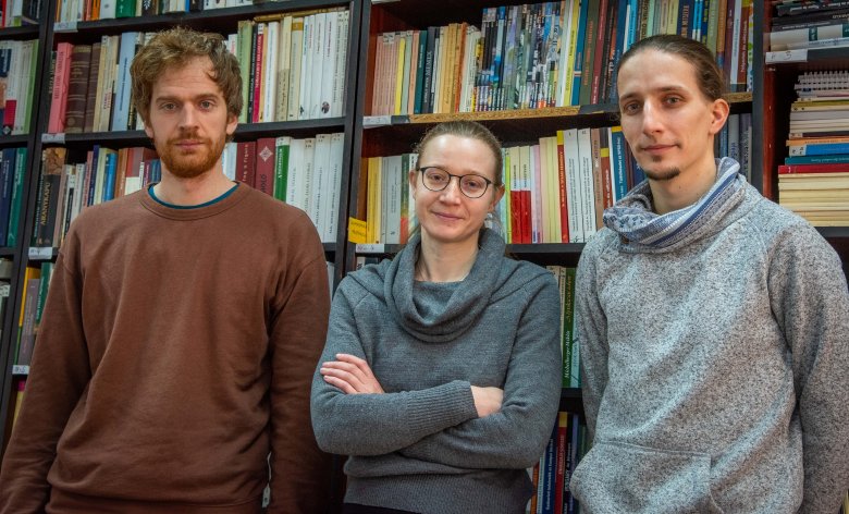 Az animáció készítői: Csont Zsombor, Fazakas Gabriella és Hátszegi Zsolt •  Fotó: Ádám Gyula