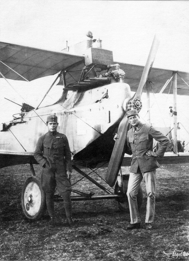 Repülős tisztként a háborúban, 1918-ban •  Fotó: Csanády György hagyatéka, a Haáz Rezső Múzeum tulajdona