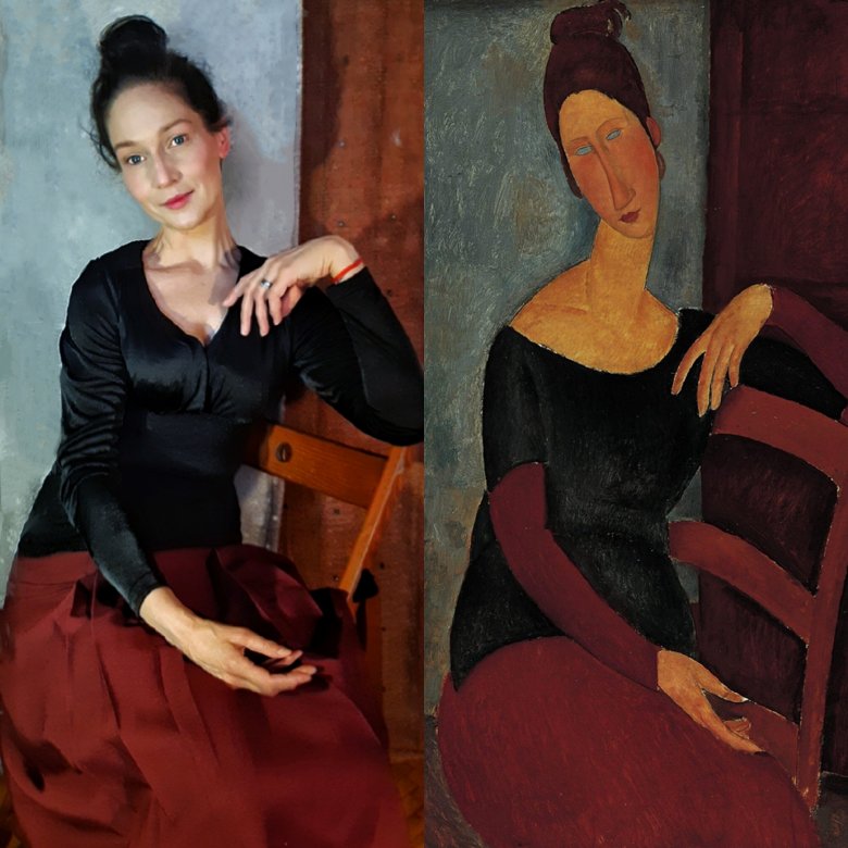 Amadeo Modigliani: A festő felesége (Jeanne Hébuterne), 1918 •  Fotó: Richard Wagner