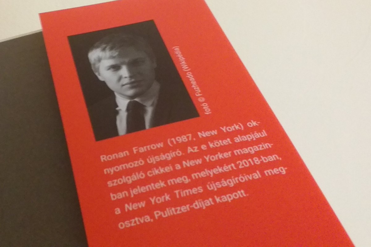 Ronan Farrow és társai Pulitzer-díjat kaptak az oknyomozásért •  Fotó: Katona Zoltán