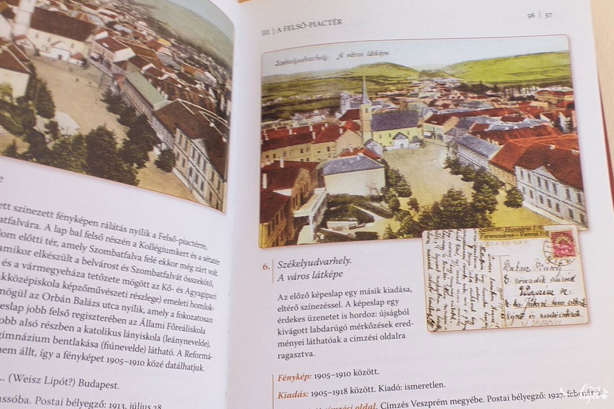 Különleges, színezett képeslapok is bőven találhatók a könyvben •  Fotó: Katona Zoltán