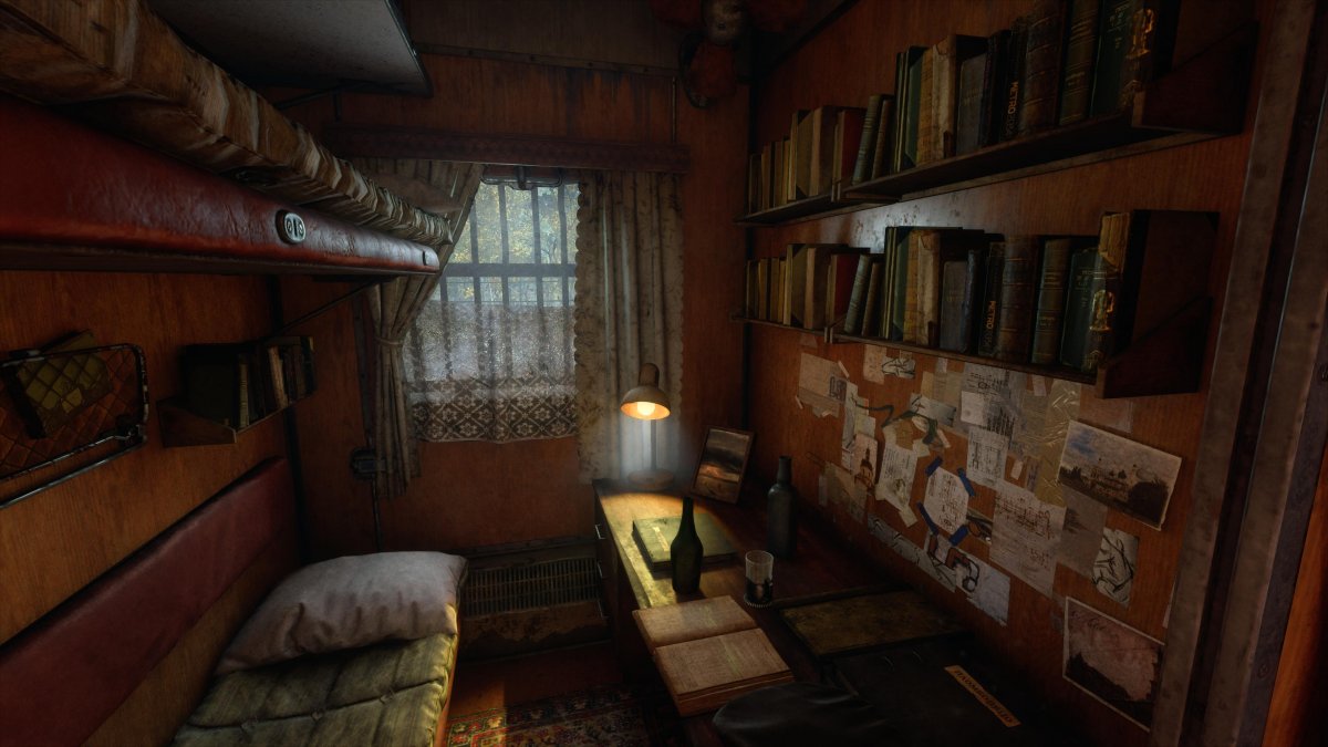 ...és lakosztályként berendezett vonatfülke •  Fotó: Metro Exodus/4A Games/Képernyőfotó