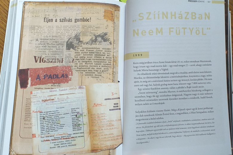 Így néz ki Presser könyve belülről •  Fotó: Katona Zoltán