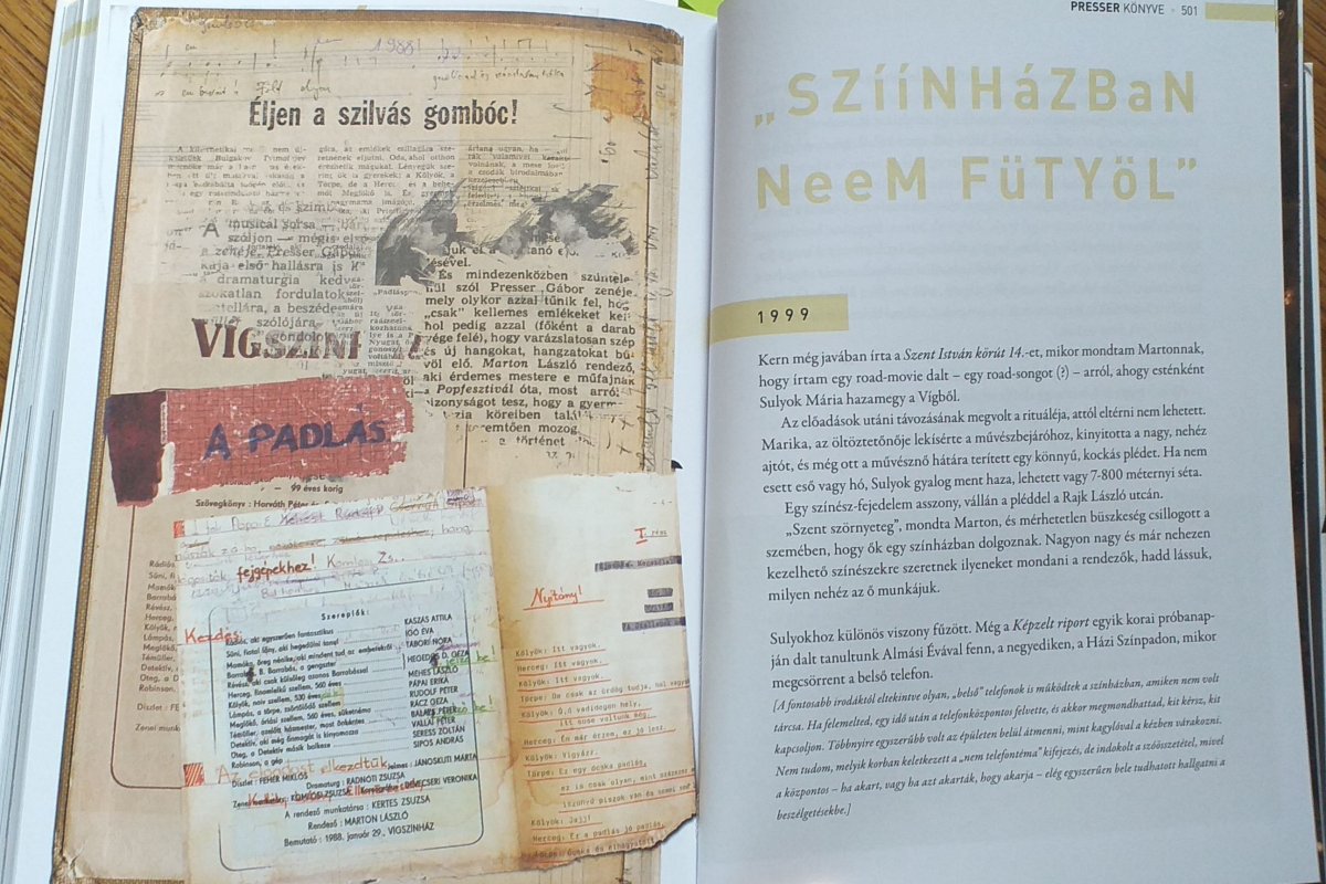 Így néz ki Presser könyve belülről •  Fotó: Katona Zoltán