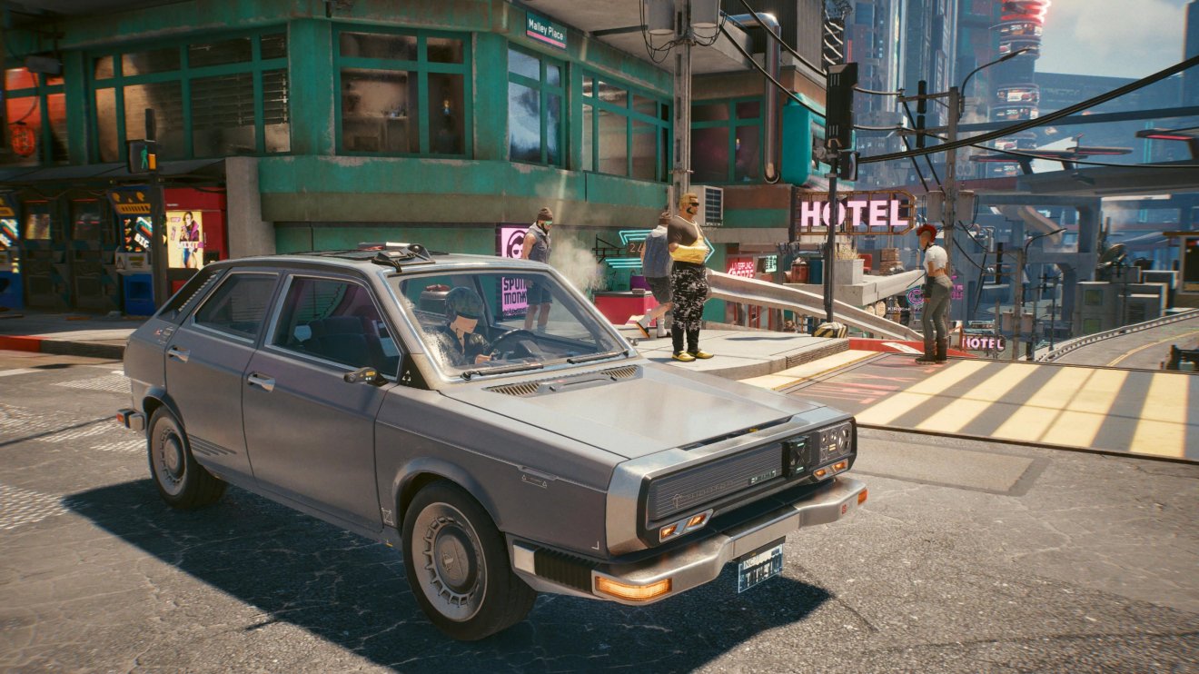 Még az utolsó tragacsok is futurisztikus dizájnnal állnak a rendelkezésünkre a játékban •  Fotó: Cyberpunk 2077/Képernyőfotó