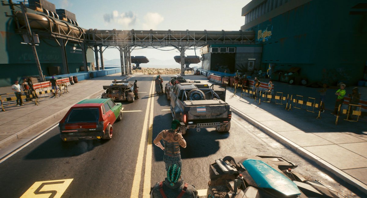 Autóversenyeken is részt vehetünk Night Cityben egy mellékküldetés-sorozat részeként •  Fotó: Cyberpunk 2077/Képernyőfotó