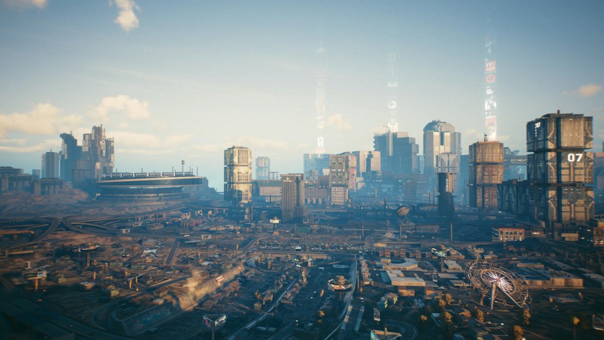 Ennek a fiktív városnak minden egyes szegletét bejárhatjuk, és szinte mindenhol találunk valami érdekeset •  Fotó: Cyberpunk 2077/Képernyőfotó