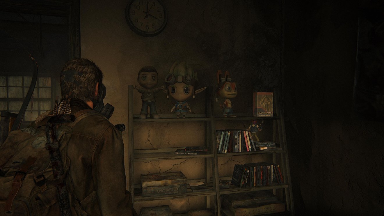 Egy alapos kikacsintás is belefért a játékot fejlesztő Naughty Dog korábbi játékaira: az Unchartedekre és a Jak and Daxterre •  Fotó: The Last of Us/Képernyőfotó