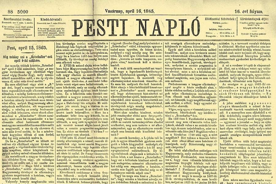 Deák Ferenc, húsvéti cikk, húsvét, cikk, nemzet, magyar