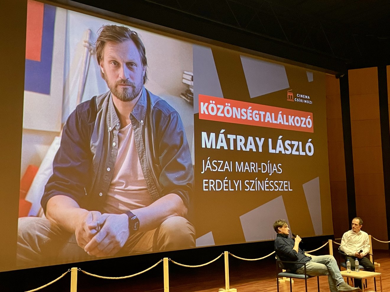 Mátray László, Csíkszereda, Csíki Mozi, beszélgetés, Antal Sándor, Véletlenül írtam egy könyvet