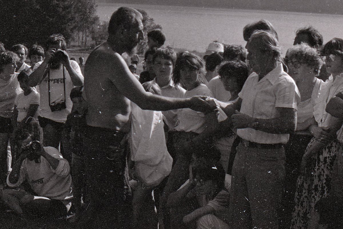 Baász Imre, Ha nem adsz, nem kapsz..., 1990, AnnART &bullet;  Fotó: Baász Imre családi archívuma