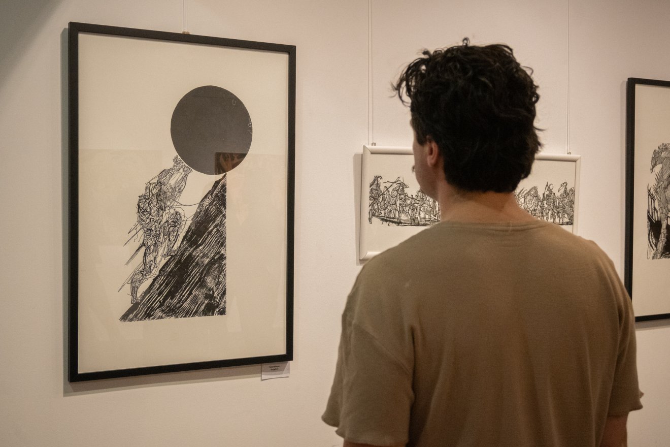 Sárosi Mátyás Zsolt, kiállítás, Csíki mozi, tusrajzok, természet, Hargita Megyei Kulturális Központ