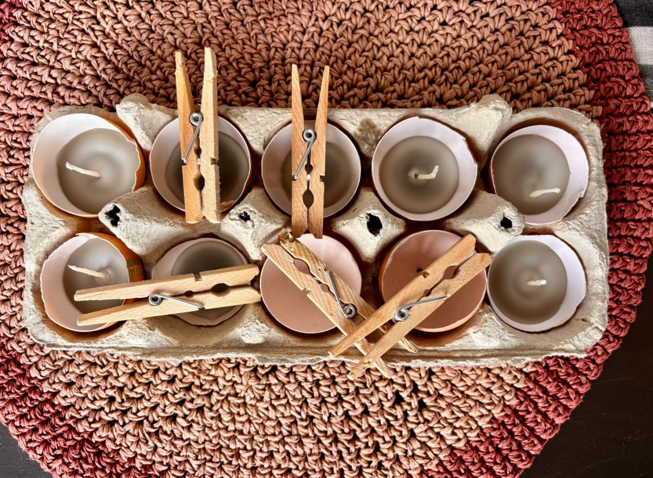 húsvét, dekoráció, nyuszi, horgolt  tojás