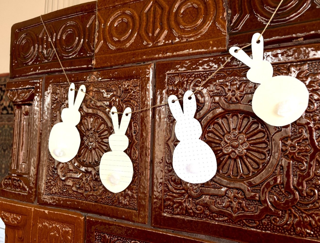 húsvét, dekoráció, nyuszi, horgolt  tojás