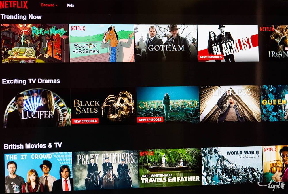 A Netflix kínálatának egy része. Kevés a magyar felirat •  Fotó: Tamás Attila