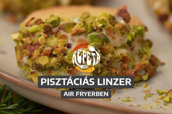 Pisztáciás linzer air fryerben – videó