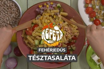Fehérjedús tésztasaláta – videó