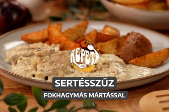 Sertésszűz fokhagymás mártással – videó