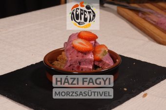 Házi fagyi morzsasütivel (crumble) – videó