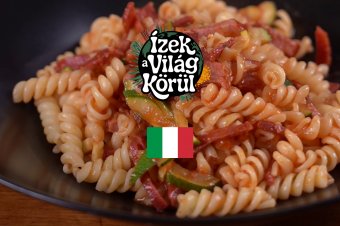 Ízek a világ körül: szalámis tészta