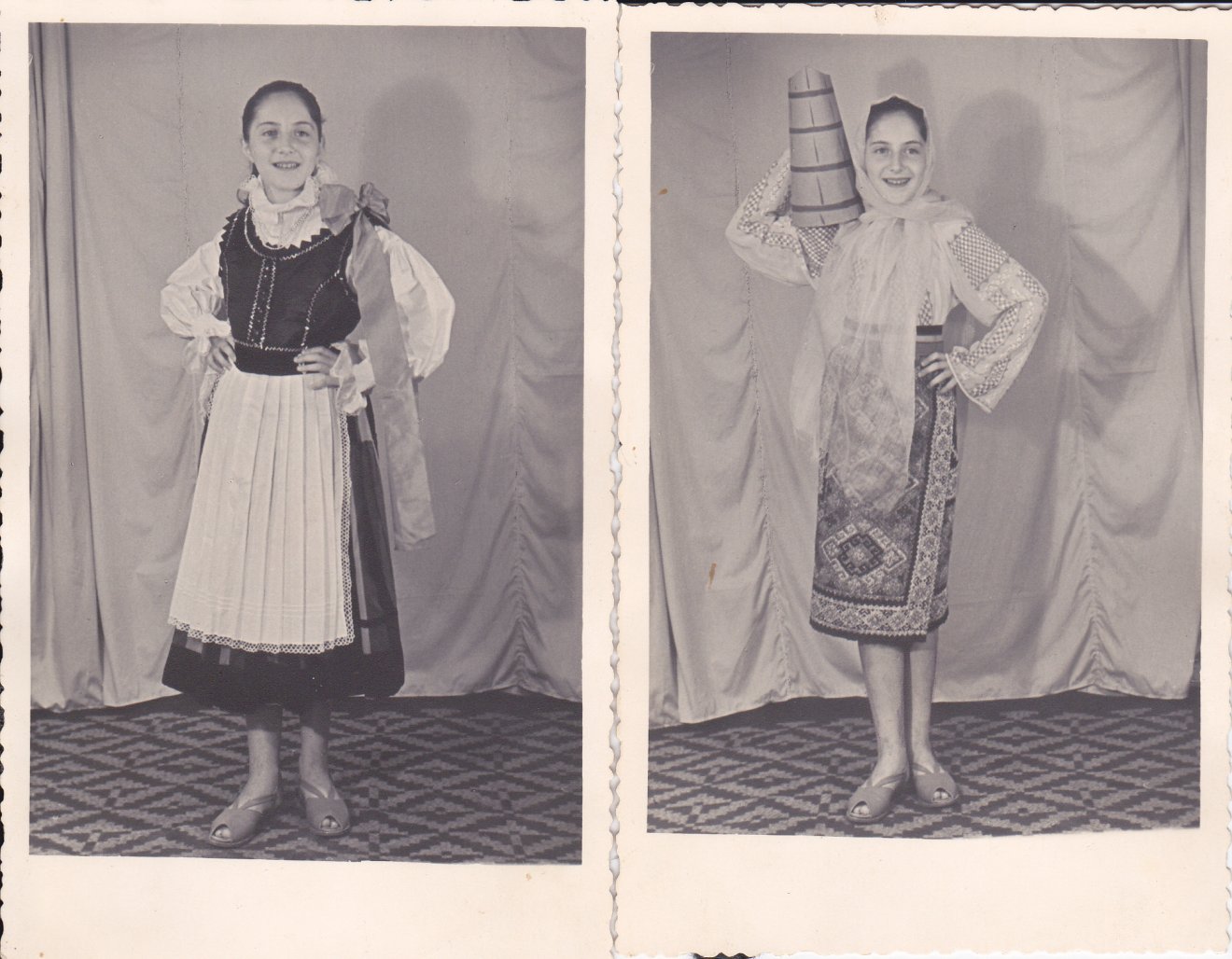 Székely és román népviseletben, 1961-ben • Fotó: Smaranda Enache archívuma