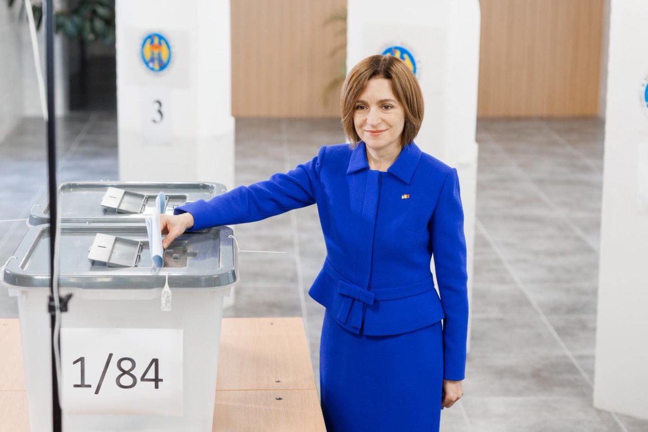 Maia Sandu elnök is leadta a szavazatát a parlamenti választáson •  Fotó: Maia Sandu/Facebook