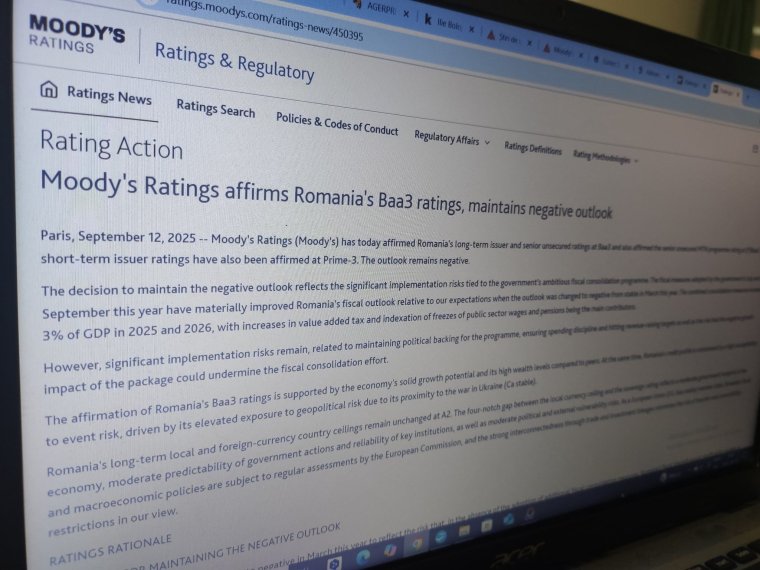Még befektetésre ajánlja Romániát a Moody's, de negatív kilátásokkal
