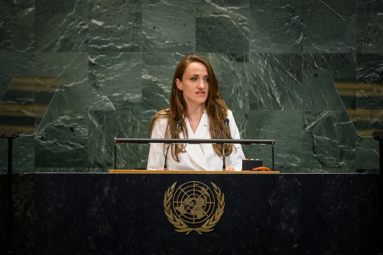 Oana Țoiu figyelmeztetett a Moldovai Köztársaság helyzetére is az ENSZ Közgyűlésén •  Fotó: Külügyminisztérium Facebook-oldala