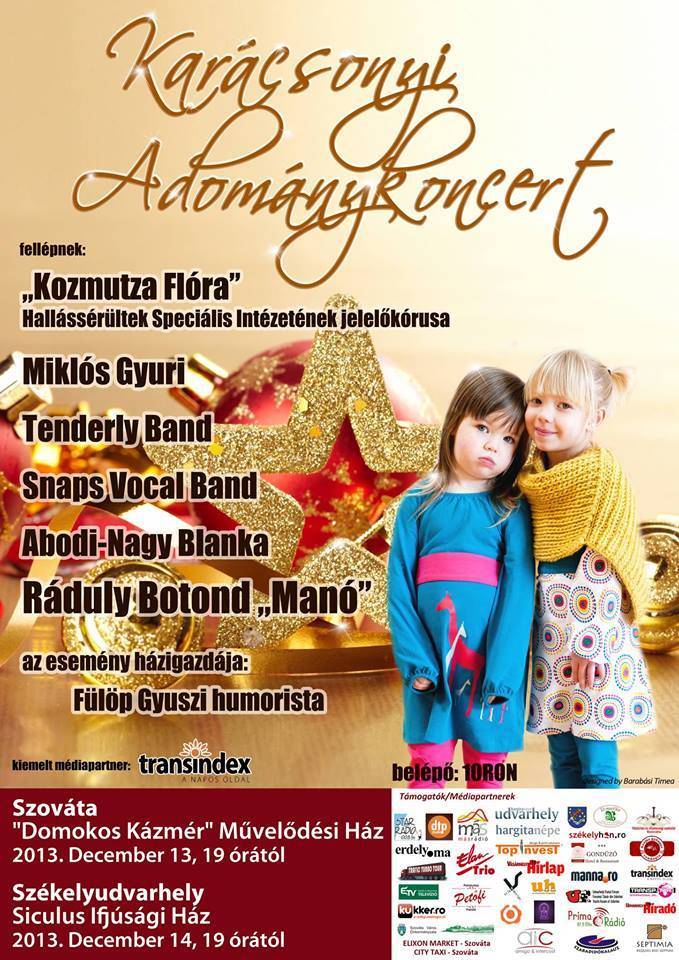 Karácsonyi adománykoncert pénteken és szombaton