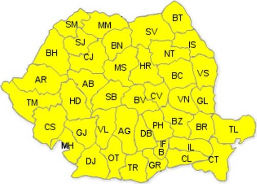 Sárga jelzésű figyelmeztetés havazásra