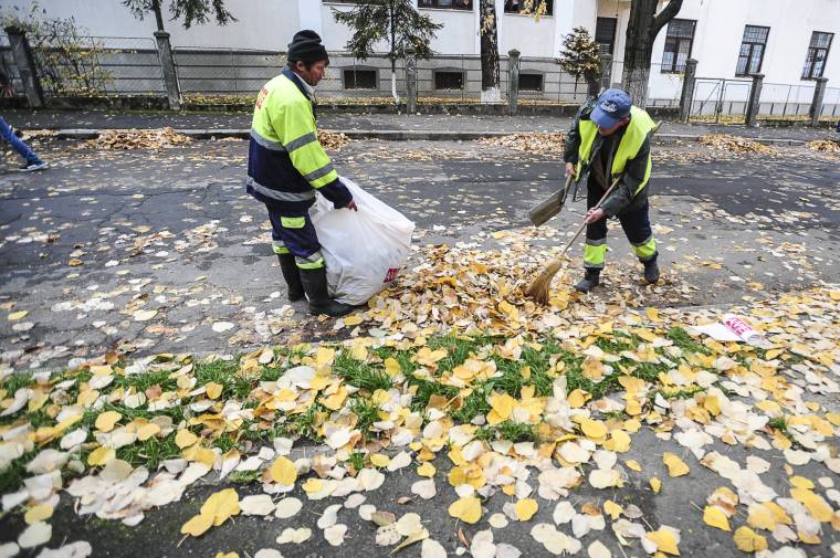 Esőben nem haladtak az őszi nagytakarítással
