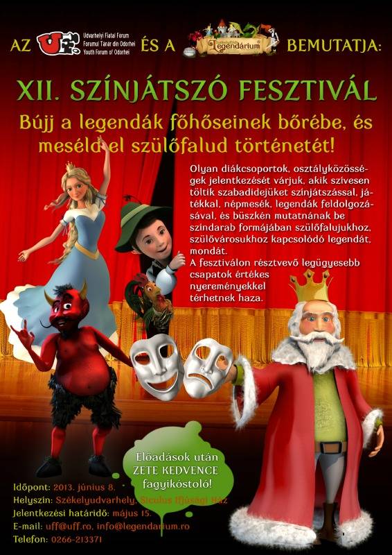 Színjátszó fesztivál: szerdáig lehet jelentkezni